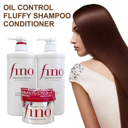 Fino Premium Touch Hair Care Set – Shampoo, Conditioner & Hair Mask, Japan Original, Deeply Nourish, Improve Frizz, Oil Control