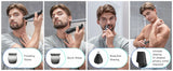 Kensen S30 4-in-1 Cordless Hair Clipper LED Display Men's Beard/Nose Trimmer Rechargeable Barber Grooming Kit Hair Cutting Machine
