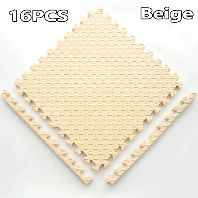 EVA Leaf Grain Floor Mats, Proteção de Ginásio Esportivo, Tapetes de Emenda Antiderrapantes, Thicken Shock Room Workout, Yoga Fitness, 30x30cm, 16Pcs
