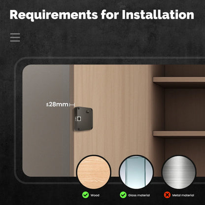 MOES Smart Lock Bluetooth Tuya-Compatible Keyless IC Card Unlock App Remote Control for Wood Cabinet Door Drawer Furniture