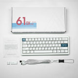 CIDOO QK61 V2 VIA-Programmable 60% Gasket Mount Wired/2.4GHz Wireless/Bluetooth Compact Keyboard with South-Facing LEDs