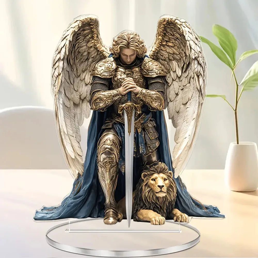 1pc Sacred Archangel Michael Desktop Decoration, Suitable for Home, Office, and Outdoor Spaces - Perfect Father's Day Gift