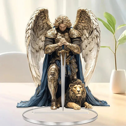 1pc Sacred Archangel Michael Desktop Decoration, Suitable for Home, Office, and Outdoor Spaces - Perfect Father's Day Gift