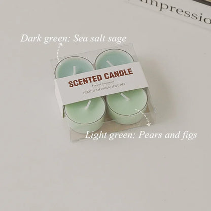 4pcs Handmade Tea Light Scented Candle Aromatherapy Soy Wax Candles Wedding Birthday Candle Party Home Decoration Photo Props