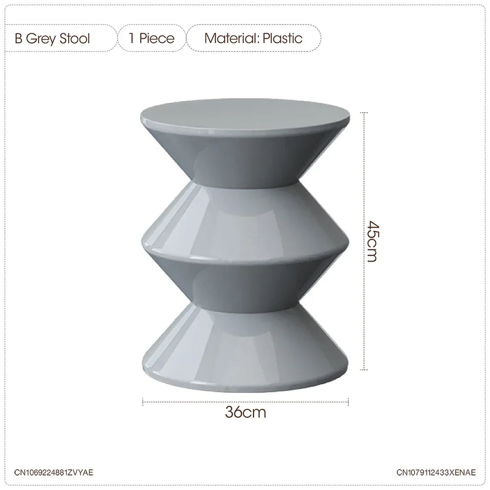 Nordic Stools Ottomans Shoe Changing Stool Small Bench Modern Minimalist Plastic Creative Round Coffee Tables Furniture WHCL+