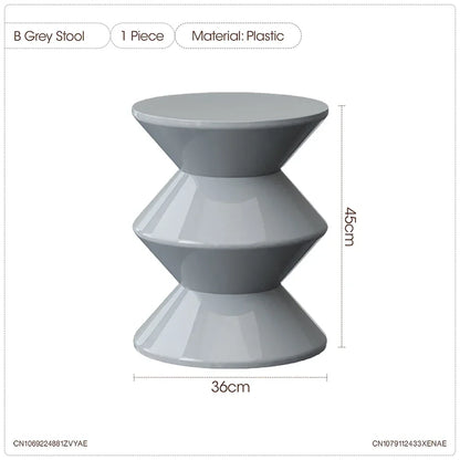 Nordic Stools Ottomans Shoe Changing Stool Small Bench Modern Minimalist Plastic Creative Round Coffee Tables Furniture WHCL+