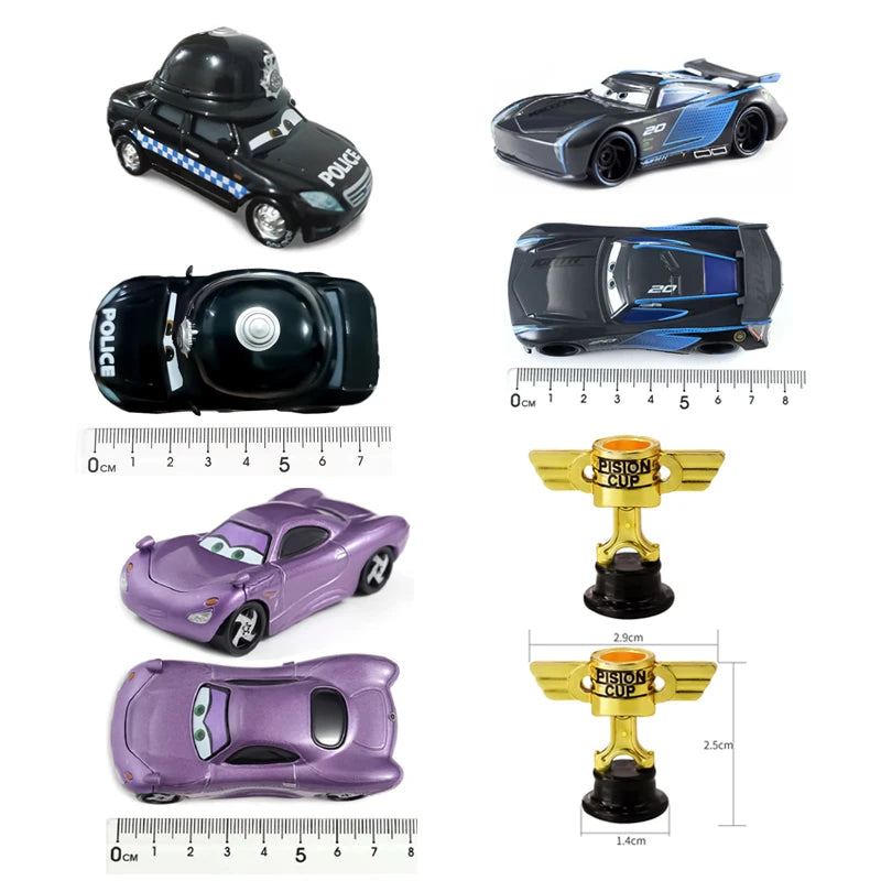 Disney Pixar Cars 3 Hibiscus 1:55 Diecast Metal Car Toy Black Storm Jackson Model Children Cars 2 Toys Boy Christmas Gifts