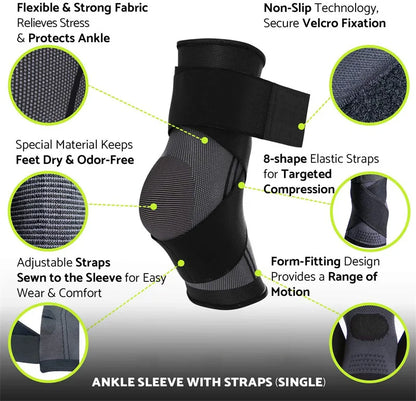 Ankle Protector Sports Gym Accessories Men Women Sports Wrap Compression Basketball Ankle Support Running Knitted Ankle Brace