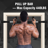 Barra de dominadas para puerta, portátil, para entrenamiento de la parte superior del cuerpo, para interiores, multifuncional, para colgar, entrenador de fitness, equipo para el hogar