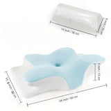 2026 New Solid Color Special-shaped Horn Pillow, Butterfly Pillow Memory Cotton Slow Rebound Neck Protection Sleep Pillow