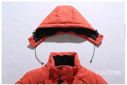 New Winter Men Hooded Casual  Puffer Jackets White Duck Down Coats High Quality Male Outdoor Windproof Warm Winter Parkas Size 5