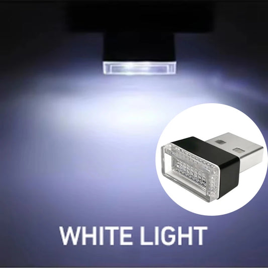 Mini Car Interior Ambient Lights Atmosphere Lamp USB LED Car Lights PC Car Decoration Light Plug and Play Decor Lamp Lighting
