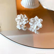 White Camellia Acrylic Flower Earrings for Women, Fashion Temperament, Fairycore Earring, Wedding Party Jewelry, Wholesale