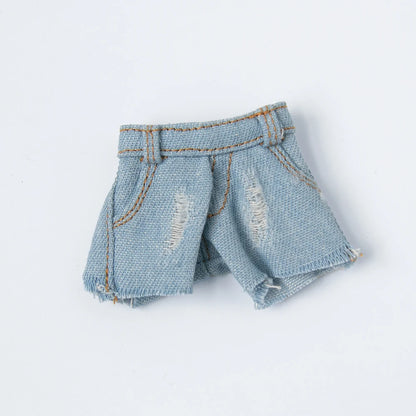 Blythe Clothing Fashion Vest Tops Denim Shorts Casual Pants Belt Multicolor for Licca Azones Ob22 24 Ker YMY Doll Accessories