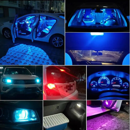 Super Bright 10pcs T10 W5W 194 LED  Lights Automotive Cob Car Signal Lamps Bulb Lighting Accessories 6000K Wedge License Plate