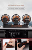 Car Fan 360° Adjustable 3 Head Air Fan Automotive Electric Fan USB/12V/24V Fan 2 Speeds Car Silent Fan For Home Desk Office&amp;Car