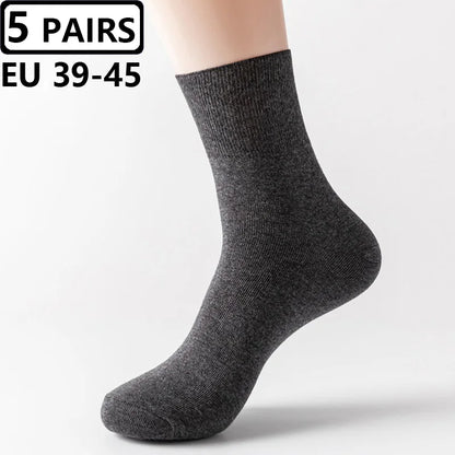 5 Pairs Plus Size EUR 45-50 Prevent Varicose Veins Socks Mens Diabetics Patients Cotton Loose Mouth Sock Man Women Comfort Meias