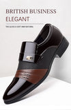 Men's Luxury Lacquer Oxford Wedding Shoes, Pointed Toe Dress Shoes for Men, Classic Business Men's Leather Shoes, Big Size 38-48