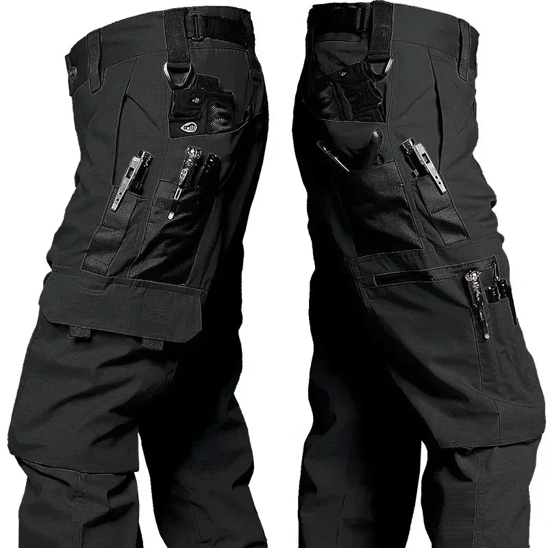 Pantalones de trabajo tácticos para hombre, pantalones cargo para exteriores, multibolsillos, impermeables, para otoño y primavera, ropa de trabajo al aire libre, pantalones de senderismo