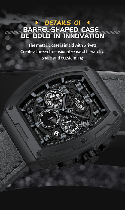 NAVIFORCE Luxury Brand Men Sports Watch Quartz 24 Hours Chronograph Waterproof Male Wristwatches Date Display Clock Reloj Hombre