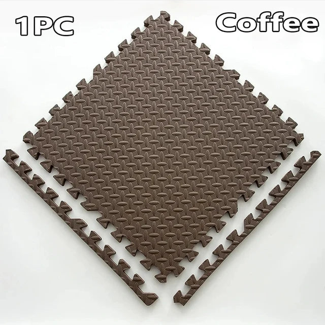 EVA Leaf Grain Floor Mats, Proteção de Ginásio Esportivo, Tapetes de Emenda Antiderrapantes, Thicken Shock Room Workout, Yoga Fitness, 30x30cm, 16Pcs