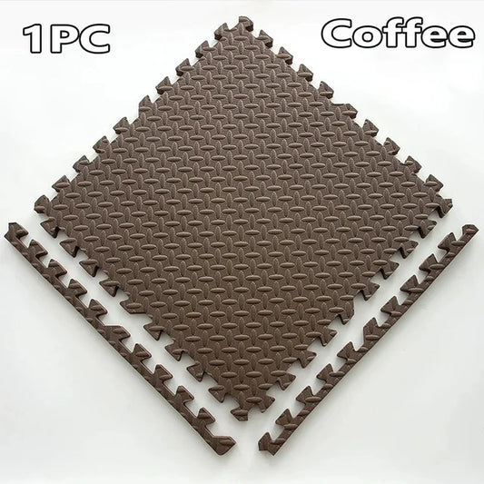 EVA Leaf Grain Floor Mats, Proteção de Ginásio Esportivo, Tapetes de Emenda Antiderrapantes, Thicken Shock Room Workout, Yoga Fitness, 30x30cm, 16Pcs