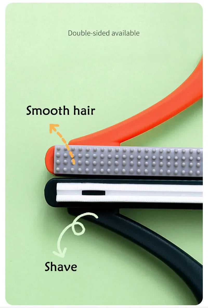 Pet Cat Hair Remover Brush Portable Silicone Comb Double-Sided Scraper for Cats Dog Sofa Clothes Home Cleaning Accessories