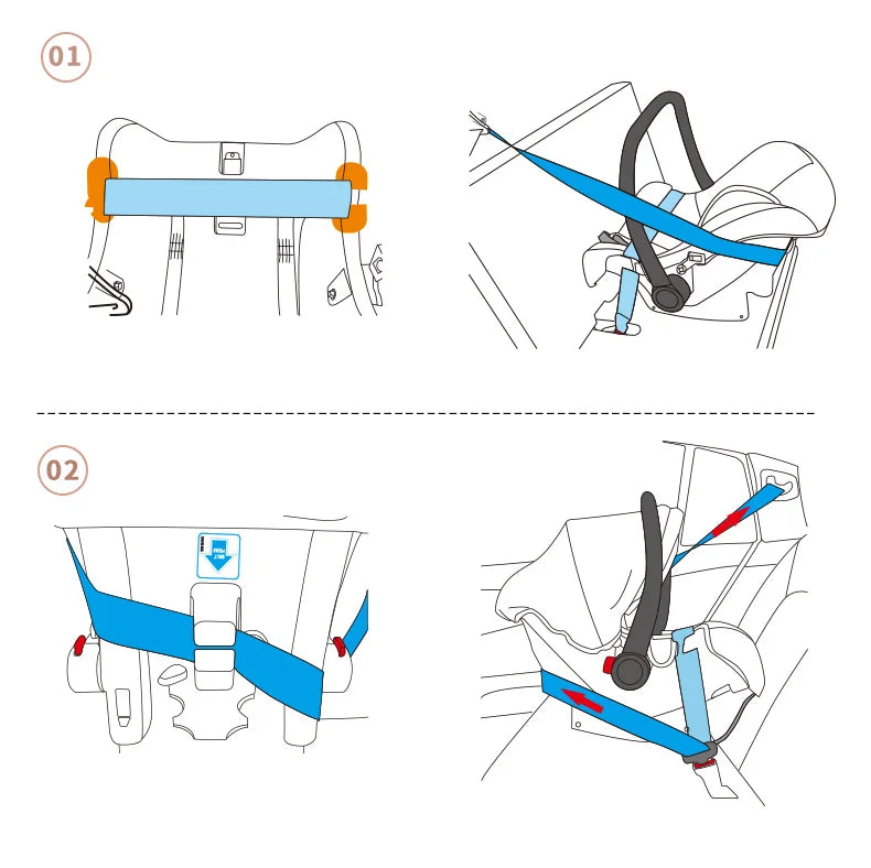 Lujoso cochecito de bebé portátil 3 en 1 de viaje con marco de aluminio alto y plegable, para recién nacidos, con cuatro ruedas.