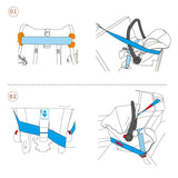 Lujoso cochecito de bebé portátil 3 en 1 de viaje con marco de aluminio alto y plegable, para recién nacidos, con cuatro ruedas.