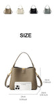 100% Genuine Leather Women's Bucket Bag Luxury Designer Versatile Shoulder Bag Women Commuter Crossbody Bags Female Handbag