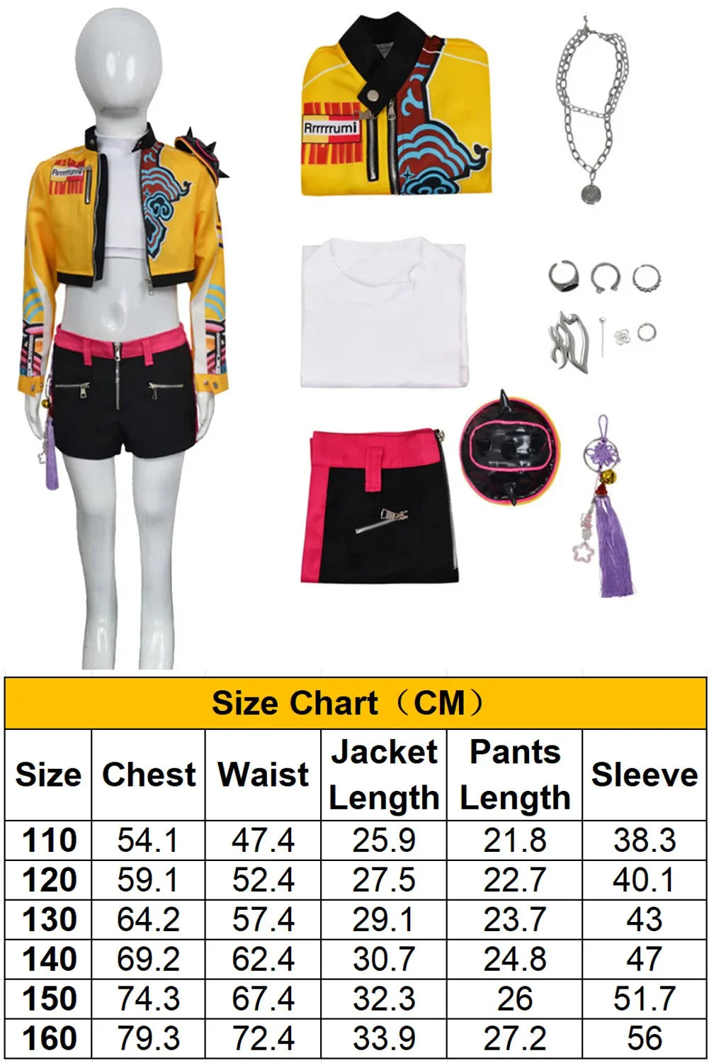 Fantasia KPop Rumi Zoey Cosplay Girls Stage Clothing Demon Hunter Disfraz Costume 6 to 14 Years Halloween Carnival Party Clothes