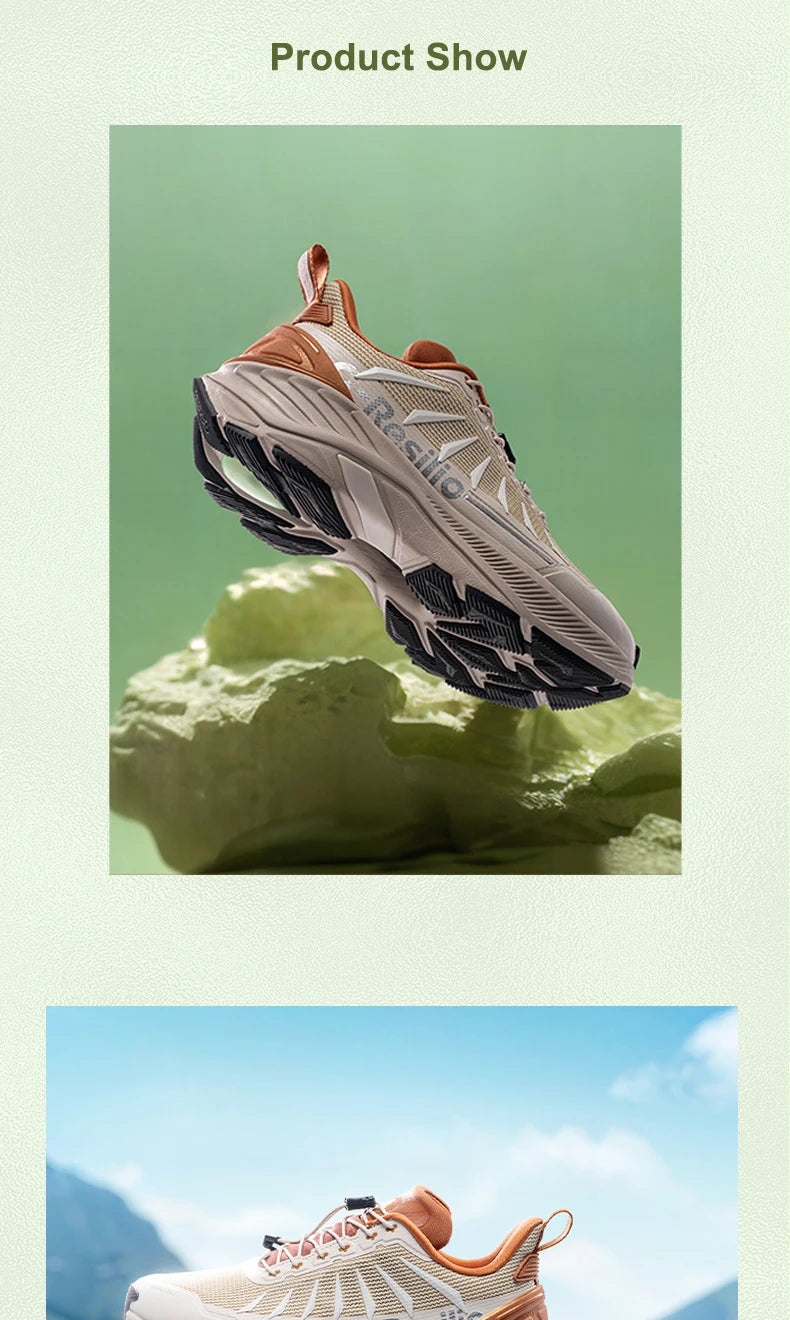 ONEMIX Trail Running Shoes Non-Slip Lightweight Sport Shoes Breathable Durable Hiking Male Athletic Anti-Slippery Men's Sneakers