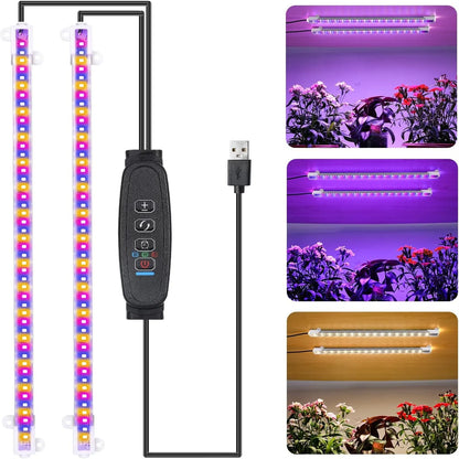 Lámpara LED de cultivo para interiores de 3 colores, USB, DC5V, temporizador, fitolamp para plantas, bombilla LED regulable, fitolamps de espectro completo, hidroponía 