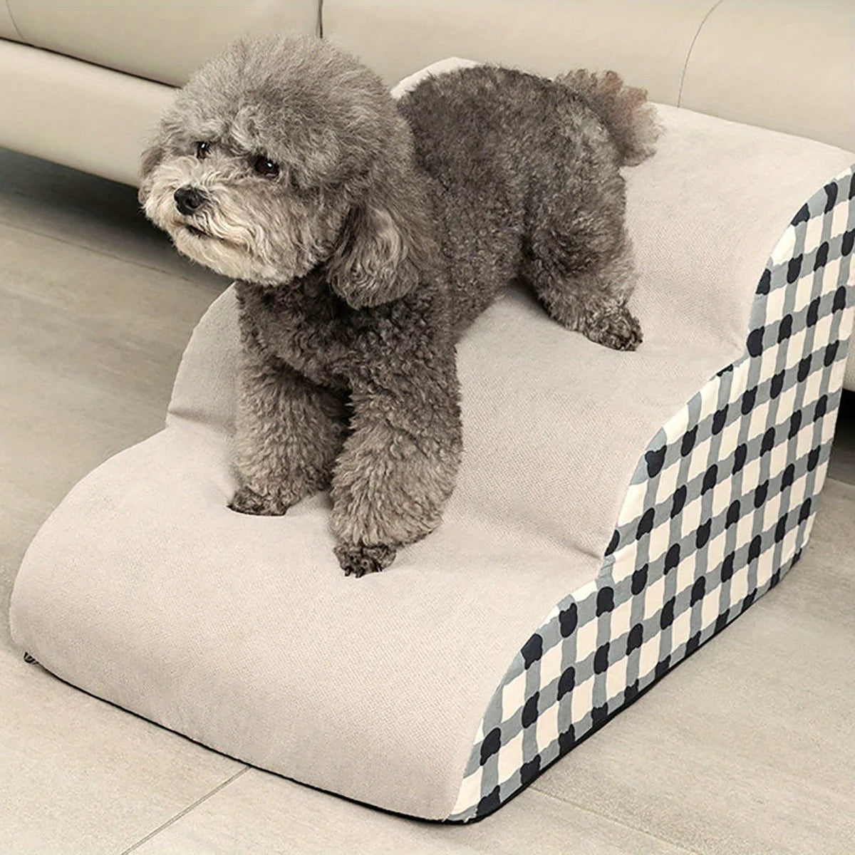 Pet 2/3 Steps High-Density Foam Dog Secure Stairs Ramps Non-Slip Pet Steps for Older Dogs Pet with Joint Pain Sofa Bed Ladder