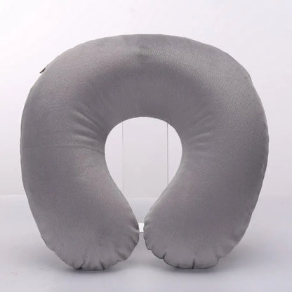 Almohada de cuello en forma de U, inflable, para aliviar la fatiga, para viajes, reposacabezas de vuelo, cojín para dormir en forma de U para avión.