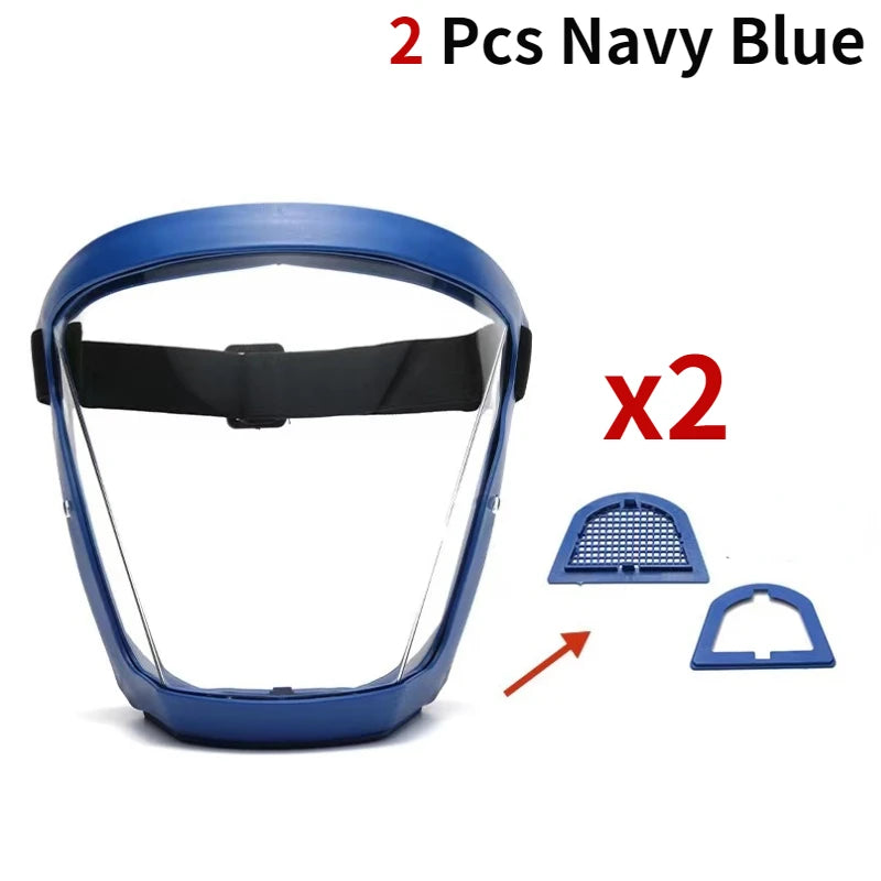 Kitchen Transparent Full Face Shield Home Oil-splash Proof Eye Facial Anti-fog Head Cover Safety Glasses