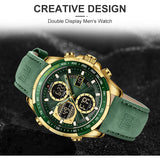 New NAVIFORCE Watches for Men Leather Men's Military Sport Waterproof Watch Quartz Wristwatch Chronograph Male Clock