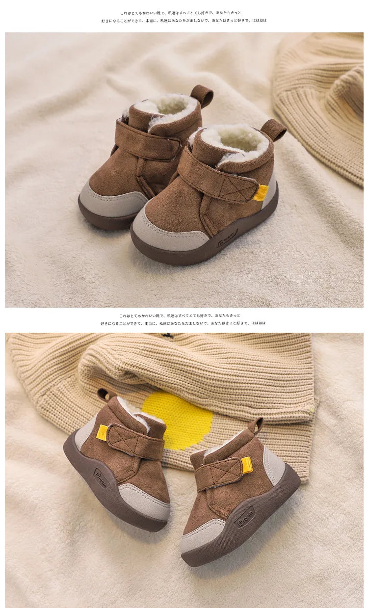 Girl Boot Baby Snow Boot Winter Baby Soft Sole Walking Shoe Child Plush Cotton Shoe Anti-Slip Warm Kid Shoe Kid Boot Boy Botines