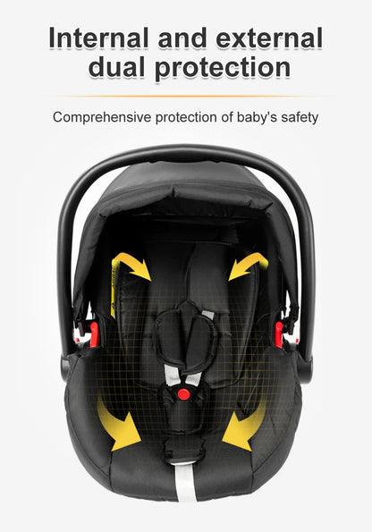Newest Luxury Baby Stroller 3 in 1 Portable Travel Baby Carriage Fold Pram High Landscape Aluminum Frame Newborn Infant Stroller