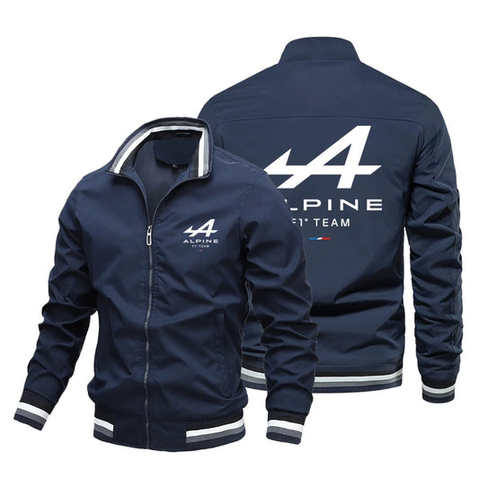 Nueva chaqueta con cremallera del equipo Alpine F1, ropa deportiva para exteriores, chaqueta de suéter para hombre, chaqueta Alpine con bolsillo, informal, para primavera y otoño.