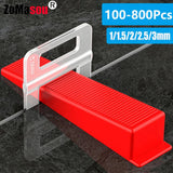 100-800PCS Floor Tile Leveling System Clips Spacers Straps Tile Plier Wedge Ceramic Tile Laying Leveling Construction Tools
