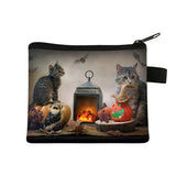 Coin Purse New Animal Cat Children's Wallet Student Portable Card Coin Key Storage Bag Polyester Hand Bag Mini Bag