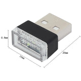 Mini Car Interior Ambient Lights Atmosphere Lamp USB LED Car Lights PC Car Decoration Light Plug and Play Decor Lamp Lighting