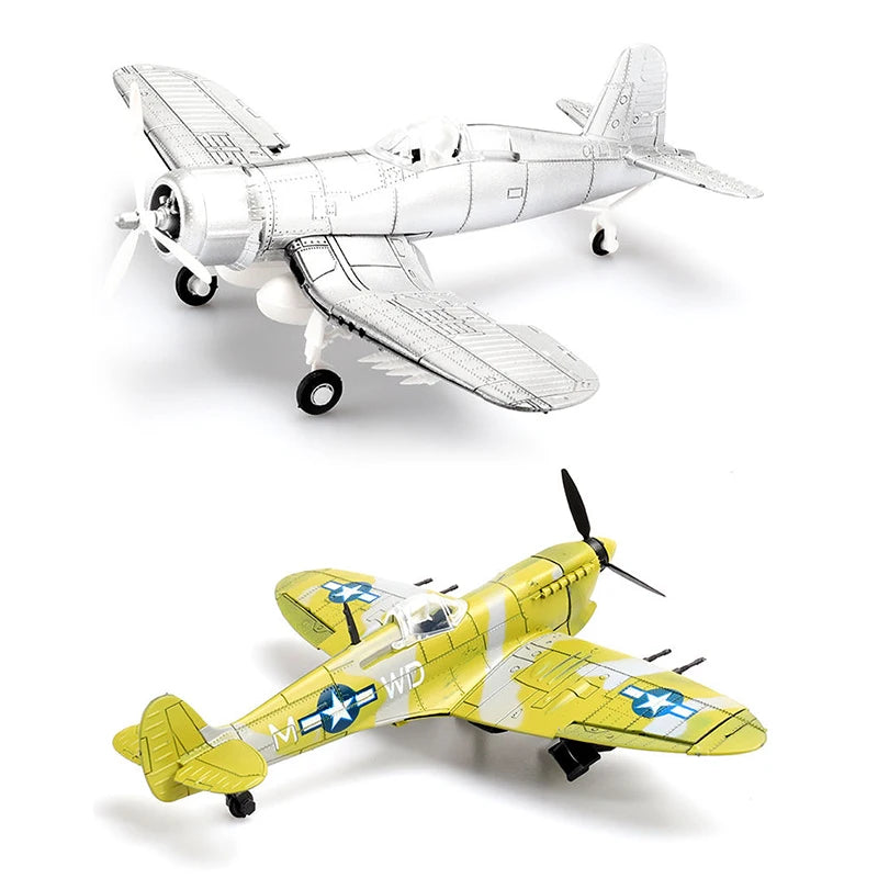 1/48 Scale WWII AirForce P-40 Tomahawk Military Flying Tigers P51 MUSTANG F4U BF109 Fighter Model Collection DIY Puzzle Toys