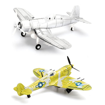 1/48 Scale WWII AirForce P-40 Tomahawk Military Flying Tigers P51 MUSTANG F4U BF109 Fighter Model Collection DIY Puzzle Toys