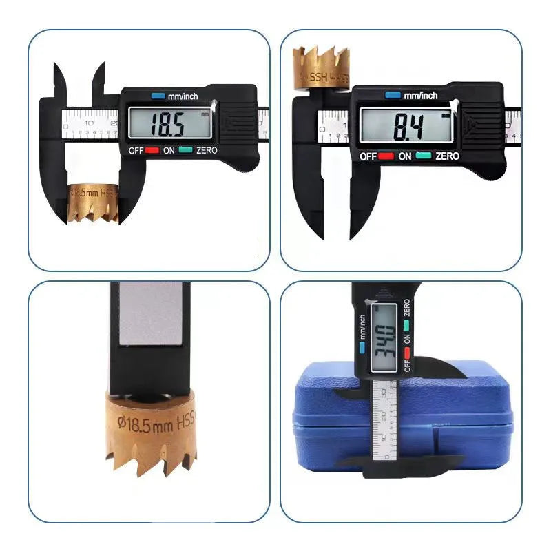 Calibrador digital electrónico de fibra de carbono, calibre Vernier, micrómetro, herramienta de medición, regla digital, 150 mm y 100 mm