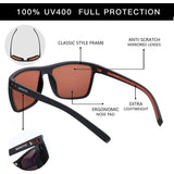 ZENOTTIC Polarized Sunglasses for Men Shades Lightweight TR90 Frame UV400 Protection Square Outdoor Travel Driving Sun Glasses
