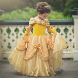 Children's Halloween Role Play Fairy Princess Belle Dress Xmas Carnival Masquerade Performance Birthday Party Fancy Girl Clothes