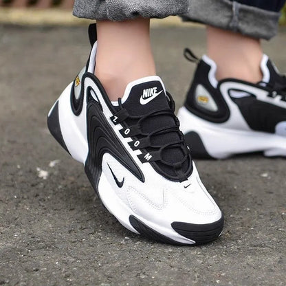 Nike Zoom 2K Air Speed Foam Non-Slip Breathable Mid-Top Air Cushion Casual Urban Commuting Running Shoes Women's Black and White Panda Ao0354-100