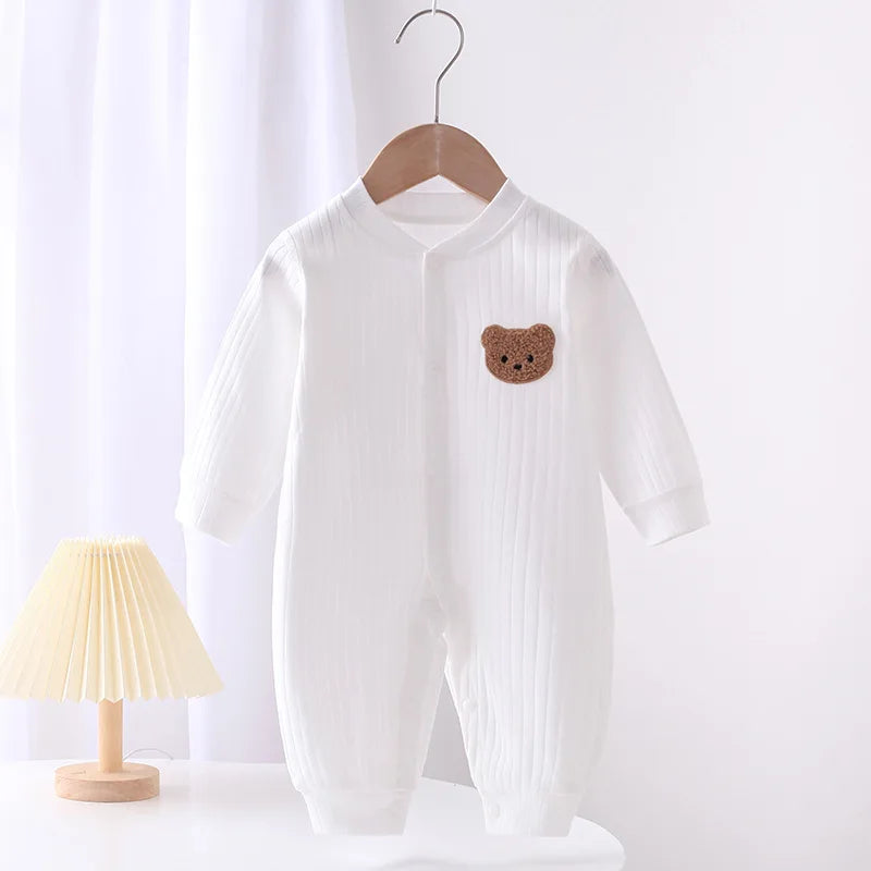 Pelele para bebé, niño y niña, mono de una pieza para recién nacido, color liso, 100% algodón, de 0 a 24 meses, manga larga, ropa de estar por casa